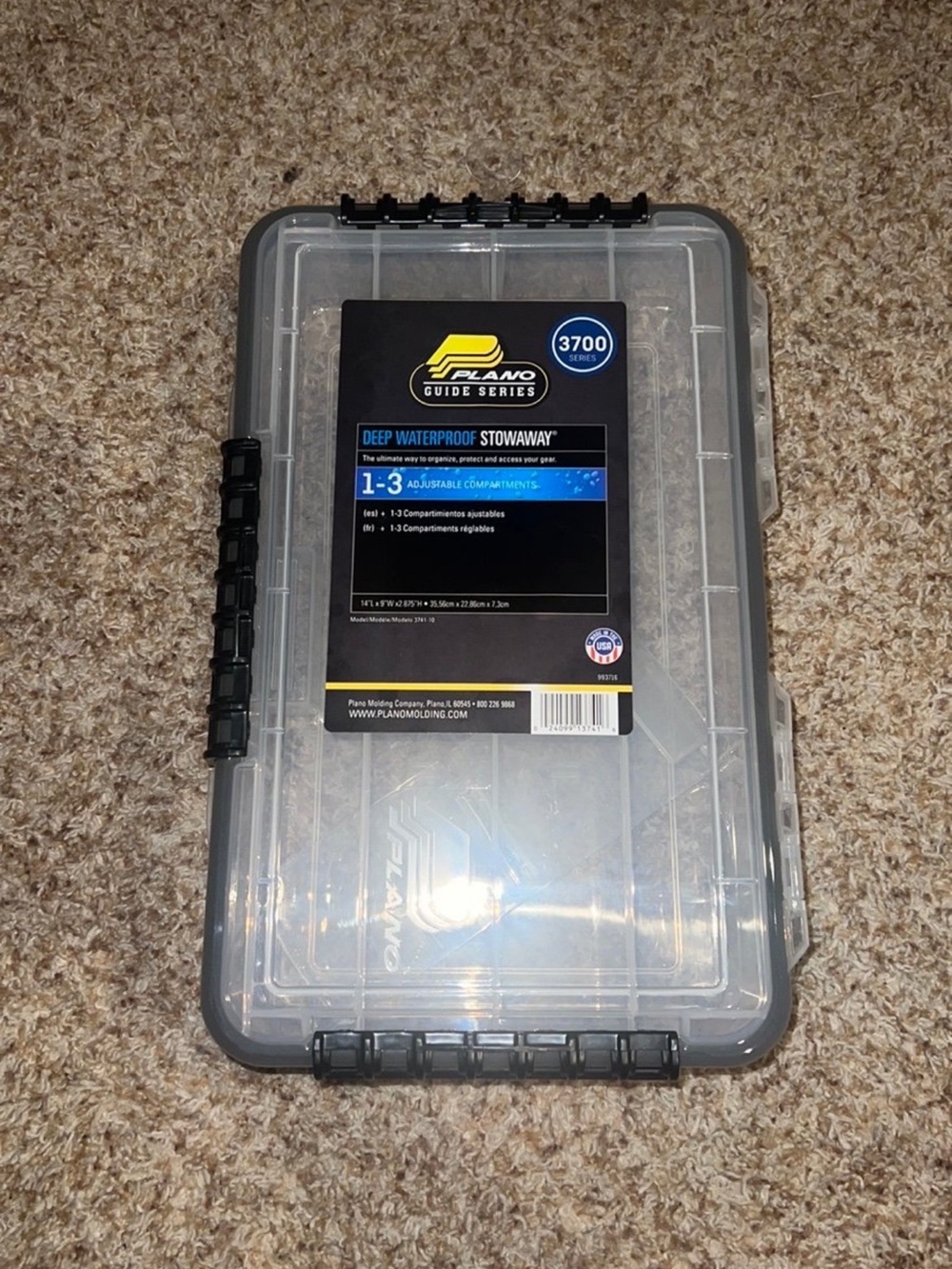 Plano Deep Waterproof Stowaway 3700 series 1-3 adjustable compartments